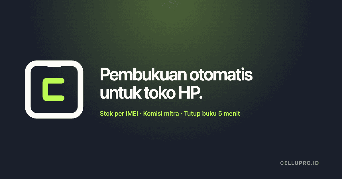 Kartu pratinjau resmi Cellupro untuk kasir penjualan toko HP